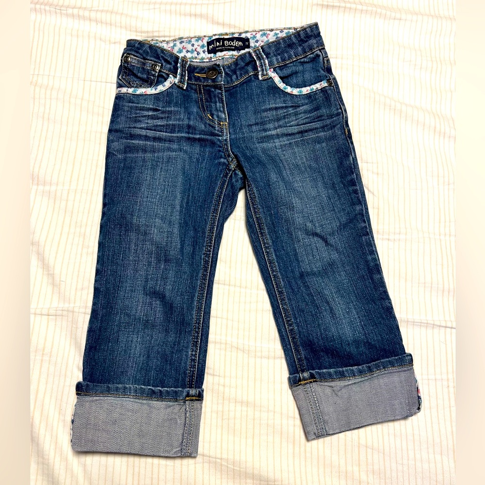 Mini Boden 7y Denim Capris